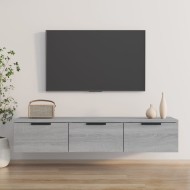 Szürke sonoma színű szerelt fa faliszekrény 102 x 30 x 20 cm