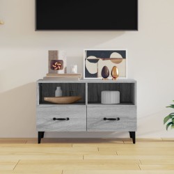 Szürke sonoma színű szerelt fa tv-szekrény 80x36x50 cm