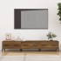 Barna tölgyszínű szerelt fa tv-szekrény 150 x 34,5 x 30 cm