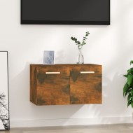 Füstös tölgyszínű szerelt fa faliszekrény 60x36,5x35 cm