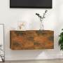Füstös tölgy színű szerelt fa faliszekrény 80 x 36,5 x 35 cm