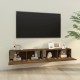 2 db füstös -tölgyszín szerelt fa fali tv-szekrény 100x30x30 cm 2 db füstös -tölgyszín szerelt fa fali tv-szekrény 100x30x30 cm