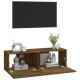 2 db füstös -tölgyszín szerelt fa fali tv-szekrény 100x30x30 cm 2 db füstös -tölgyszín szerelt fa fali tv-szekrény 100x30x30 cm
