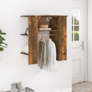 Füstös tölgyszínű szerelt fa előszobaszekrény 97,5x37x99 cm