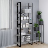 Szürke sonoma színű szerelt fa magasszekrény 100 x 30 x 210 cm