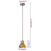Kerek többszínű ipari függőlámpa 25 w 17 cm e27