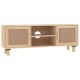 Barna fenyőfa és természetes rattan tv-szekrény 105x30x40 cm Barna fenyőfa és természetes rattan tv-szekrény 105x30x40 cm
