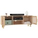 Barna fenyőfa és természetes rattan tv-szekrény 105x30x40 cm Barna fenyőfa és természetes rattan tv-szekrény 105x30x40 cm