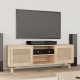 Barna fenyőfa és természetes rattan tv-szekrény 105x30x40 cm Barna fenyőfa és természetes rattan tv-szekrény 105x30x40 cm