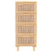 Barna tömör fenyő/természetes rattan tálalószekrény 40x30x90 cm Barna tömör fenyő/természetes rattan tálalószekrény 40x30x90 cm