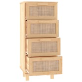 Barna tömör fenyő/természetes rattan tálalószekrény 40x30x90 cm Barna tömör fenyő/természetes rattan tálalószekrény 40x30x90 cm