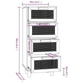 Barna tömör fenyő/természetes rattan tálalószekrény 40x30x90 cm Barna tömör fenyő/természetes rattan tálalószekrény 40x30x90 cm