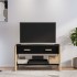 Fekete szerelt fa tv-szekrény 82x38x45 cm
