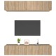 4 db sonoma-tölgy színű szerelt fa tv-szekrény 80 x 30 x 30 cm