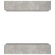 Vidaxl4 db betonszürke szerelt fa fali tv-szekrény 80 x 30 x 30 cm Vidaxl4 db betonszürke szerelt fa fali tv-szekrény 80 x 30 x 30 cm