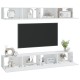 4 db fehér fali tv-szekrény 100 x 30 x 30 cm 4 db fehér fali tv-szekrény 100 x 30 x 30 cm