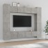 8 részes betonszürke szerelt fa tv-szekrényszett