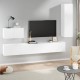 4 részes fehér szerelt fa tv-szekrényszett 4 részes fehér szerelt fa tv-szekrényszett