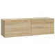 4 részes sonoma tölgy színű szerelt fa tv-szekrényszett