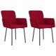 2 db bordó bársony étkezőszék