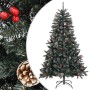 Zöld pvc műkarácsonyfa állvánnyal 120 cm