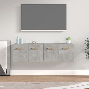 2 db betonszürke szerelt fa faliszekrény 60x36,5x35 cm