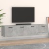 2 db betonszürke szerelt fa faliszekrény 60x36,5x35 cm