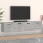 2 db betonszürke szerelt fa faliszekrény 60x36,5x35 cm