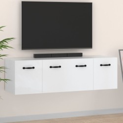 2 db fehér szerelt fa faliszekrény 80 x 35 x 36,5 cm