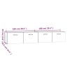 2 db betonszürke szerelt fa faliszekrény 100 x 36,5 x 35 cm