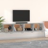2 db betonszürke szerelt fa faliszekrény 100 x 36,5 x 35 cm