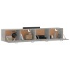 2 db betonszürke szerelt fa faliszekrény 100 x 36,5 x 35 cm