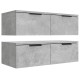 2 db betonszürke szerelt fa fali szekrény 68 x 30 x 20 cm 2 db betonszürke szerelt fa fali szekrény 68 x 30 x 20 cm