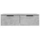 2 db betonszürke szerelt fa fali szekrény 68 x 30 x 20 cm 2 db betonszürke szerelt fa fali szekrény 68 x 30 x 20 cm