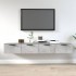 2 db betonszürke szerelt fa fali szekrény 68 x 30 x 20 cm