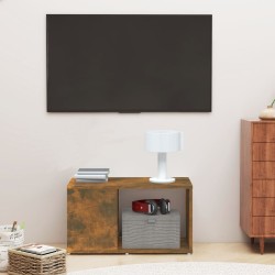 Füstös tölgy színű szerelt fa tv-szekrény 60 x 24 x 32 cm