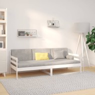 Fehér tömör fenyőfa kanapéágy 80 x 200 cm