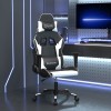 Fekete és fehér műbőr masszázsjátékszék