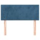 Sötétkék bársony fejtámla 90x5x78/88 cm