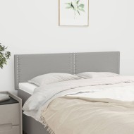 2 db világosszürke szövet fejtámla 72 x 5 x 78/88 cm