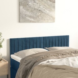 2 db sötétkék bársony fejtámla 72 x 5 x 78/88 cm