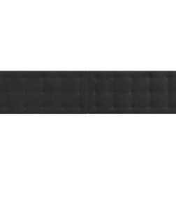 Fekete bársony fejtámla 180x5x78/88 cm