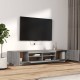 2 részes szürke sonoma színű fa tv-szekrény szett led-lámpákkal 2 részes szürke sonoma színű fa tv-szekrény szett led-lámpákkal
