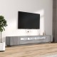 3 részes szürke sonoma színű fa tv-szekrény szett led-lámpákkal 3 részes szürke sonoma színű fa tv-szekrény szett led-lámpákkal