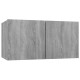 4 db szürke sonoma színű szerelt fa fali tv-szekrény 60x30x30cm 4 db szürke sonoma színű szerelt fa fali tv-szekrény 60x30x30cm