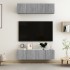 4 db szürke sonoma színű szerelt fa fali tv-szekrény 60x30x30cm
