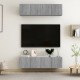 4 db szürke sonoma színű szerelt fa fali tv-szekrény 60x30x30cm 4 db szürke sonoma színű szerelt fa fali tv-szekrény 60x30x30cm
