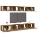 8 db füstös tölgyszínű szerelt fa tv-szekrény 60 x 30 x 30 cm 8 db füstös tölgyszínű szerelt fa tv-szekrény 60 x 30 x 30 cm
