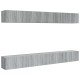 8 db szürke sonoma színű szerelt fa tv-szekrény 60 x 30 x 30 cm 8 db szürke sonoma színű szerelt fa tv-szekrény 60 x 30 x 30 cm