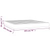 Világosszürke szövet zsebrugós franciaágymatrac közepes keménységű 193x203x20 cm